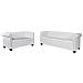 Set Divani Chesterfield a 2 e a 3 Posti in Pelle Artificiale Bianco - Foto miniatura 1