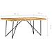 Tavolo Da Pranzo 180x90x76 Cm In Legno Massello Di Mango - Foto miniatura 6