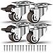 Piccolo Castor Ruote 25mm Viti 40kg 4 Spostare Caster Ruote Con Freno Heavy Duty Girevole Ruote Per Mobili - Carrello Ruote Con Tpr Gomma Heavy Duty Rotelle Per Mobili - Foto miniatura 1