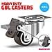 Piccolo Castor Ruote 25mm Viti 40kg 4 Spostare Caster Ruote Con Freno Heavy Duty Girevole Ruote Per Mobili - Carrello Ruote Con Tpr Gomma Heavy Duty Rotelle Per Mobili - Foto miniatura 4