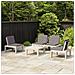 Set Divani Da Giardino Con Cuscini 4 Pz In Plastica Bianco - Foto miniatura 1