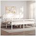 Giroletto Con Testiera Bianco 200x200 Cm In Legno Massello - Foto miniatura 6