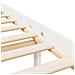 Giroletto Con Testiera Bianco 200x200 Cm In Legno Massello - Foto miniatura 8