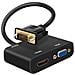 Adattatore Da Vga Maschio A Vga E Hdmi Femmina Con Porta Jack 3,5 Mm E Ricarica - Foto miniatura 1