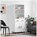 Credenza Bianca 69,5x34x180 Cm In Legno Multistrato - Foto miniatura 1