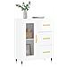 Credenza 69,5x34x90 Cm In Legno Multistrato Bianco Lucido - Foto miniatura 3