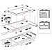 Piano Cottura GOA7523/NB1 a Gas 5 Fuochi Gas Colore Nero - Foto miniatura 5