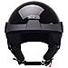 Casco Demi-jet Con Peak Per Moto Nero Metallizzato Con Calotta In Abs Taglia Xl - Foto miniatura 2