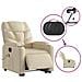 Poltrona Alzapersona Massaggiante Elettrica Crema In Tessuto - Foto miniatura 5