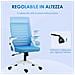 Sedia Ergonomica Girevole ad Altezza Regolabile con Braccioli, 54x54x89-99 cm, Bianca e Azzurra - Foto miniatura 4