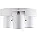 Plafoniera Da Soffitto Lampada Tonda 3 Porta Faretto Orientabile Gu10 Bianco - Foto miniatura 3