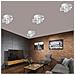 Plafoniera Da Soffitto Lampada Tonda 3 Porta Faretto Orientabile Gu10 Bianco - Foto miniatura 5