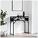 Tavolo Consolle Con Ripiano Nero 75x30x75cm Legno Multistrato - Foto miniatura 1