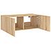 Mobile TV a Parete con Luci LED Rovere Sonoma 80x35x31 cm - Foto miniatura 7
