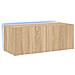 Mobile TV a Parete con Luci LED Rovere Sonoma 80x35x31 cm - Foto miniatura 1