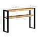 Tavolo Consolle 120x30x75 Cm In Legno Di Mango Grezzo - Foto miniatura 5