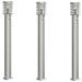 Lusso Casadino -  Lampada Da Terra Per Esterni Sensore Argento 3 Pz 110cm Acciaio - Foto miniatura 1