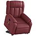 Lusso Casadino -  Poltrona Alzapersone Massaggi Reclinabile Rosso Vino Similpelle - Foto miniatura 2
