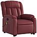 Lusso Casadino -  Poltrona Alzapersone Massaggi Reclinabile Rosso Vino Similpelle - Foto miniatura 3