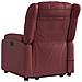 Lusso Casadino -  Poltrona Alzapersone Massaggi Reclinabile Rosso Vino Similpelle - Foto miniatura 4