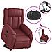 Lusso Casadino -  Poltrona Alzapersone Massaggi Reclinabile Rosso Vino Similpelle - Foto miniatura 5