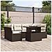 Set di Divani da Giardino 7 Pezzi con Cuscini Marrone Rattan Polietilene, Divano da Giardino a 2 Posti con Cuscini Marrone Rattan Polietilene - Foto miniatura 2