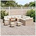 Set Divano da Giardino  14 Pezzi con Cuscini Beige Polyrattan Acacia, Divano da Giardino a 2 Posti  con Cuscini Beige Polyrattan, Set da Pranzo da Giardino 4 Pezzi  con Cuscini Beige Polyrattan Acacia - Foto miniatura 3