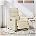 Poltrona Elettrica Reclinabile Crema in Tessuto - Foto miniatura 2