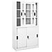 Armadio Per Ufficio Anta Scorrevole Bianco 90x40x180 Cm Acciaio - Foto miniatura 5