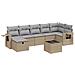 Set Divano da Giardino 8 pz con Cuscini Beige Misto Polyrattan - Foto miniatura 1
