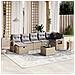 Set Divano da Giardino 8 pz con Cuscini Beige Misto Polyrattan - Foto miniatura 2