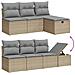 Set Divano da Giardino 8 pz con Cuscini Beige Misto Polyrattan - Foto miniatura 3