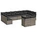 Set Divani da Giardino 12 pz con Cuscini Grigio in Polyrattan - Foto miniatura 1