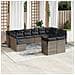 Set Divani da Giardino 12 pz con Cuscini Grigio in Polyrattan - Foto miniatura 2