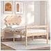 Letto per Anziani con Testiera 90x200 cm in Legno Massello - Foto miniatura 2