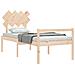 Letto per Anziani con Testiera 90x200 cm in Legno Massello - Foto miniatura 4
