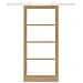 Porta Scorrevole  con Set Hardware 'ORKDAL'Legno Massello & Vetro, Porta Interna  con Vetro 'ORKDAL'93x211x4 cm Legno Massello di Pino - Foto miniatura 4
