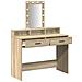 Tavolo da trucco con luci LED Rovere Sonoma 100x41x140 cm - Foto miniatura 4