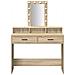 Tavolo da trucco con luci LED Rovere Sonoma 100x41x140 cm - Foto miniatura 5