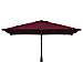 Ombrello da giardino Rosso bordò 248.5 x 247.5 x 160 cm Tessuto - Foto miniatura 4