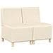 Unità di Divano Modulare Senza Braccioli 2 pcs Crema - Foto miniatura 1