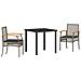 Set da Pranzo per Giardino 3 pcs Grigio polyrattan - Foto miniatura 1