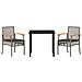 Set da Pranzo per Giardino 3 pcs Grigio polyrattan - Foto miniatura 7