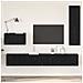 Mobile TV da Parete 4 pcs Rovere nero 200 x 30 x 30 cm - Foto miniatura 2