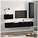 Mobile TV da Parete 4 pcs Rovere nero 200 x 30 x 30 cm - Foto miniatura 4