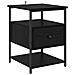 Armadio da Notte con cassetto 2 pcs Rovere nero 40 x 42 x 56 cm - Foto miniatura 6
