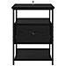 Armadio da Notte con cassetto 2 pcs Rovere nero 40 x 42 x 56 cm - Foto miniatura 7