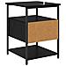 Armadio da Notte con cassetto 2 pcs Rovere nero 40 x 42 x 56 cm - Foto miniatura 9