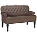 Panca Chesterfield Marrone 119.5 x 64.5 x 75 cm Pelle Sintetica - Foto miniatura 1