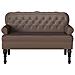 Panca Chesterfield Marrone 119.5 x 64.5 x 75 cm Pelle Sintetica - Foto miniatura 4